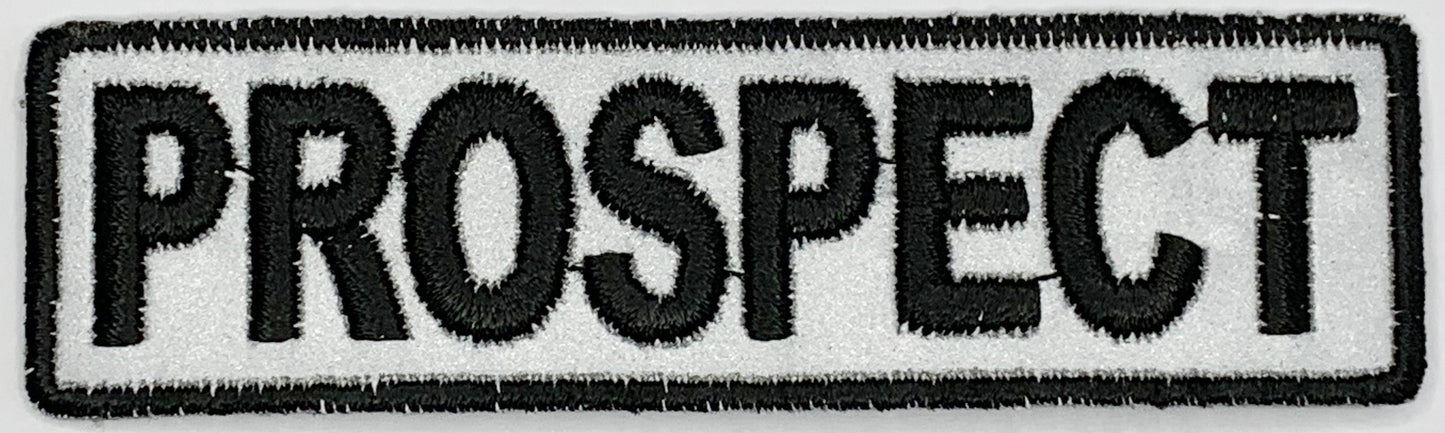 Prospect Iron On Patch. Great for attaching to your jackets, shirts, pants, jeans, hats. Size: 8.89x2.54cm