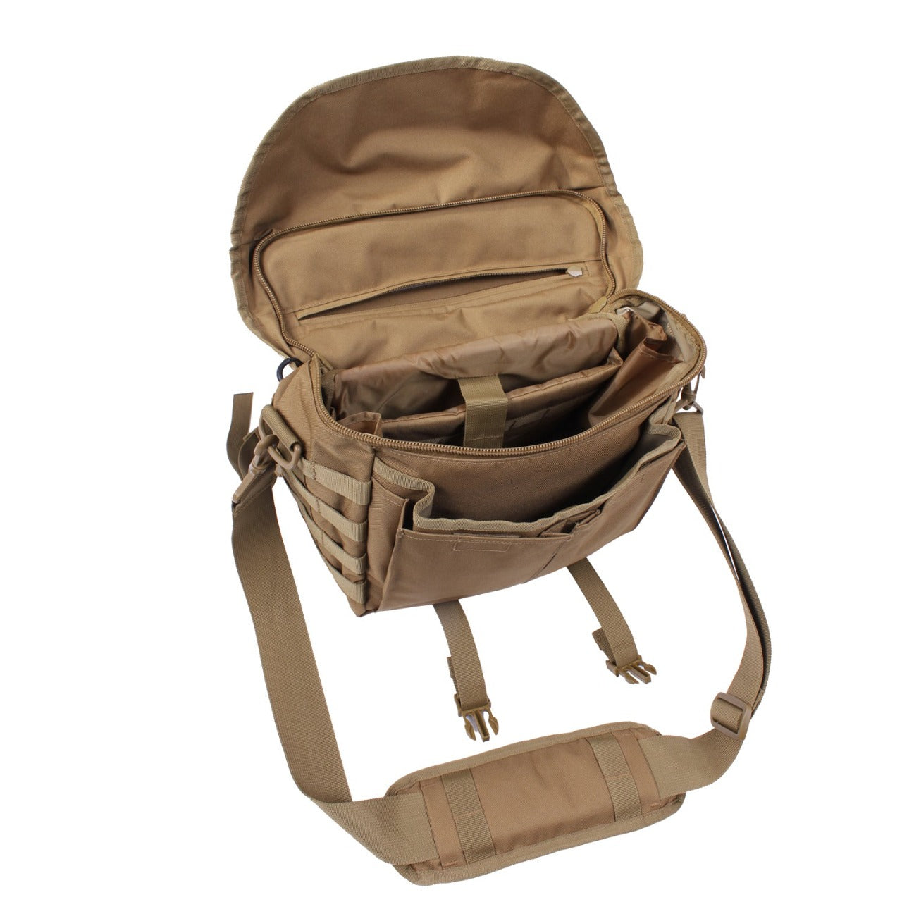 Rothco's Covert Dispatch Shoulder Bag puts a tactical spin on a classic messenger bag with versatile storage compartments, MOLLE loops, and hook and loop.