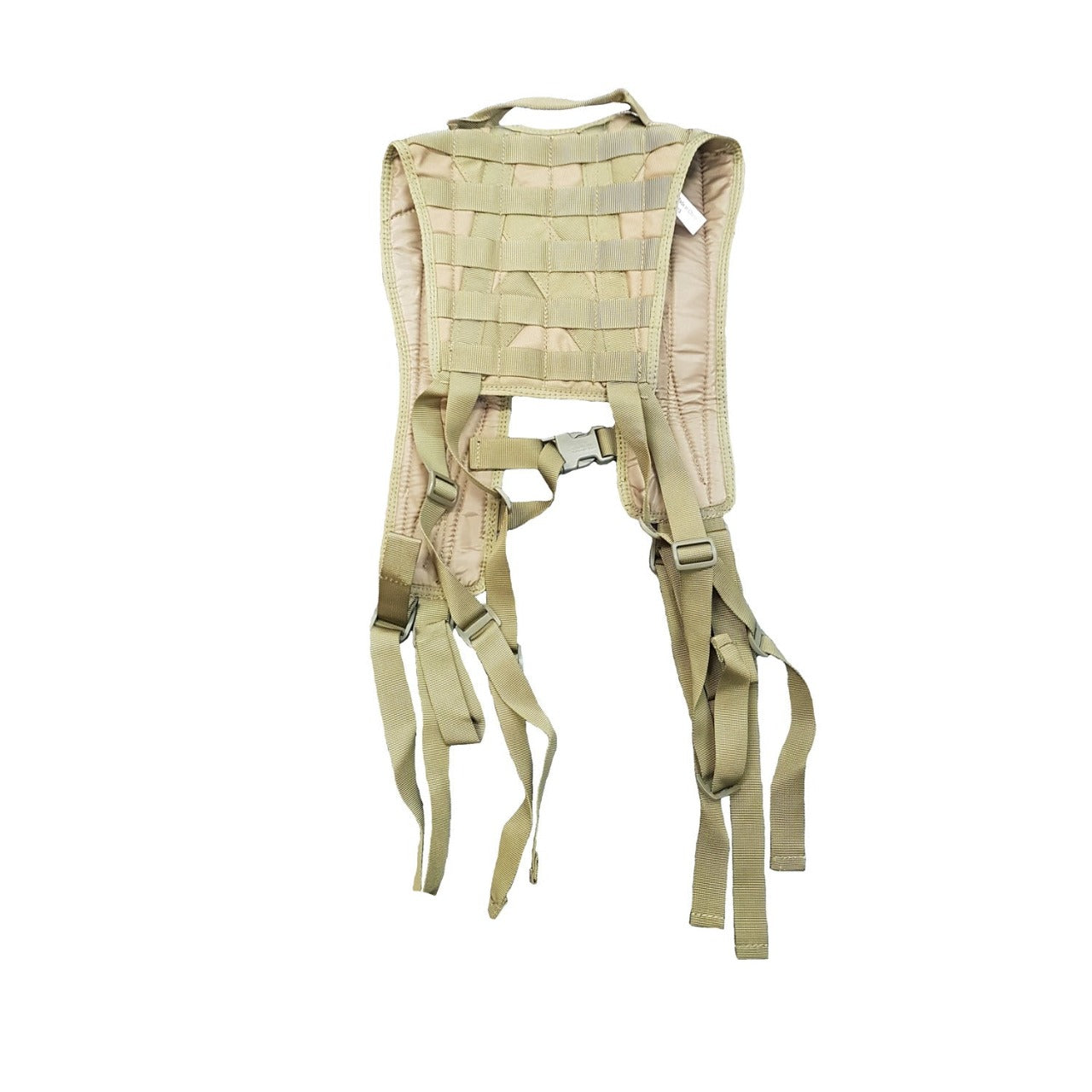 The 8 point harness is suitable for all outdoor activities, camping and military needs 900D double PU coated fabric, this harness is designed to last while maintaining ultimate comfort throughout use The 8 point harness also has 2 attachment points on the front and 4 attachment points on the back as well as modular hydration attachment and drag handles
