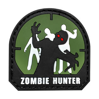 Zombie Hunter - Small PVC Patch, Velcro backed Badge. Great for attaching to your field gear, jackets, shirts, pants, jeans, hats or even create your own patch board. Size: 5x5cm moralepatches.com.au