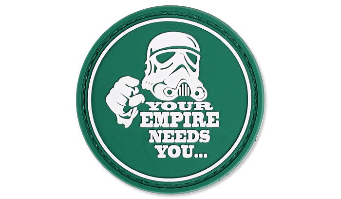 Your Empire Needs You... PVC Patch, Velcro backed Badge. Great for attaching to your field gear, jackets, shirts, pants, jeans, hats or even create your own patch board. Size: 6cm moralepatches.com.au