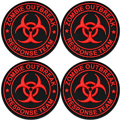 Zombie Outbreak Response Team Biohazard PVC Patch All Red, Velcro backed Badge. Great for attaching to your field gear, jackets, shirts, pants, jeans, hats or even create your own patch board. Size: 6cm moralepatches.com.au