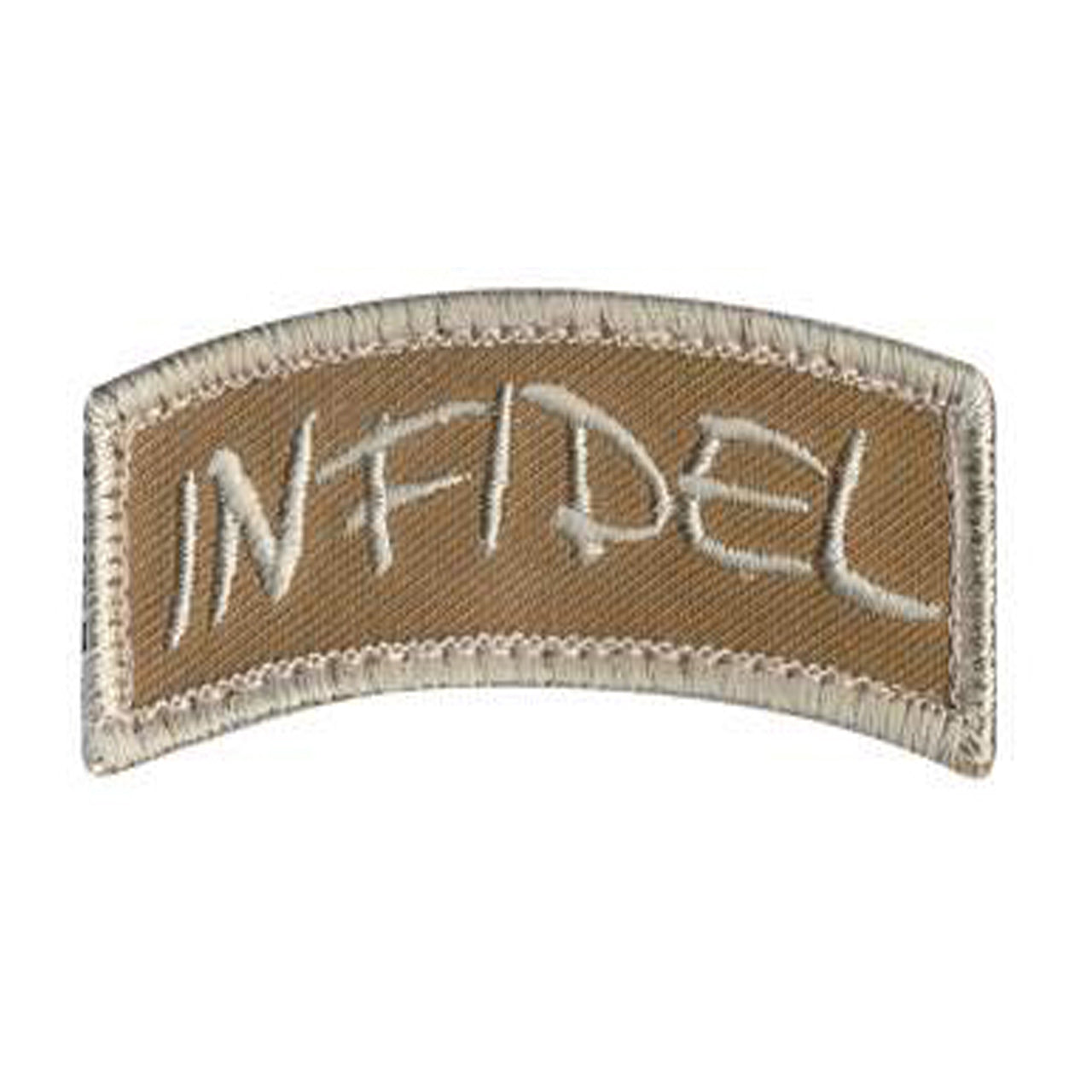 Infidel Morale Patch with hook backing pairs perfectly with any of our hook & loop accessories including our Special Ops Jacket and or Tactical Vests. Infidel Morale Patch Measures 7.7X3.2CM Hook Backing www.moralepatches.com.au