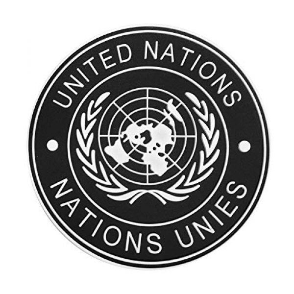 6cm PVC United Nations Flag Patch Round Tactical Velcro backed armband army combat badge in multiple colours. Great for attaching to your field gear, jackets, shirts, pants, jeans, hats or even create your own patch board.