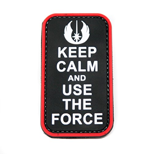 Keep Calm and Use the Force PVC Patch, Velcro backed Badge. Great for attaching to your field gear, jackets, shirts, pants, jeans, hats or even create your own patch board. Size: 9x5cm