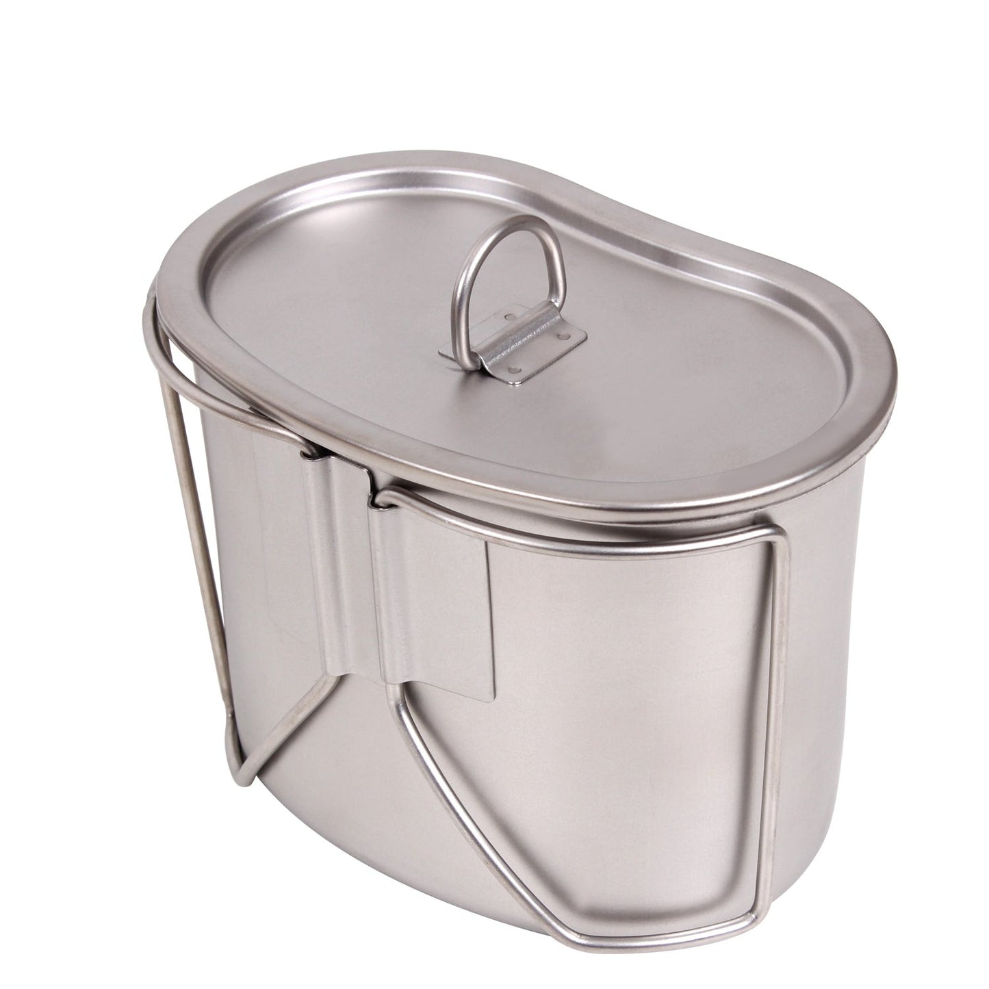 Rothco's Stainless Steel Canteen Cup and Cover Set is ideal for camping, bug out bags, and cooking. Durable Heavy Gauge Stainless Steel Cup And Cover Set Convenient Lid Helps Keep Water Or Food Fresh Butterfly Handle Makes It Easy To Hold And Use Measures: 4 1/2" X 2 7/8" (Bottom), 5 1/4" X 3 1/4" (Top), And 3 3/4" (Height) Ideal For Camping, Hiking, Or Bug Out Bags