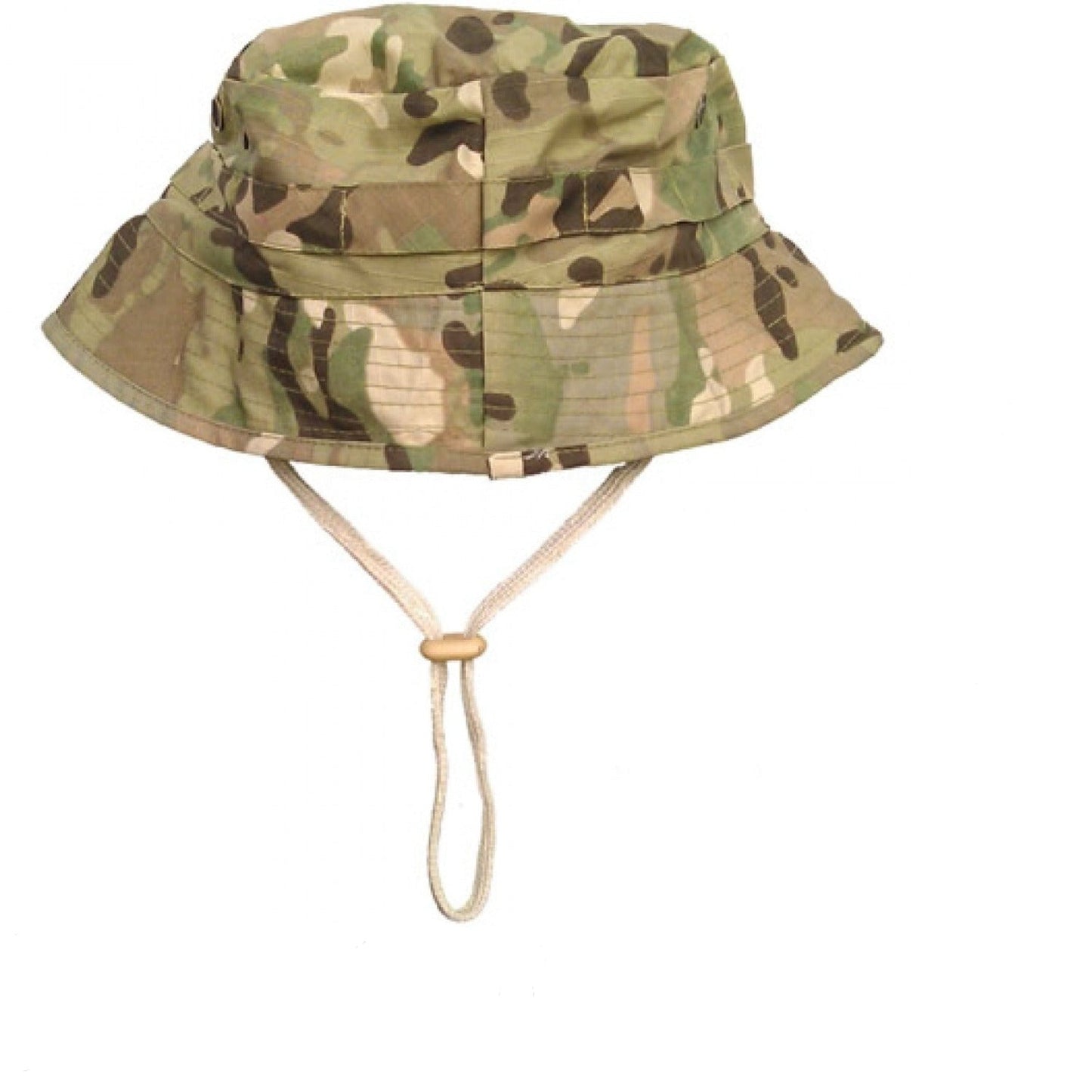 Made of breathable canvas fabric Heavy duty drawstring with cord Double layer brim Improved style now has wider brim
