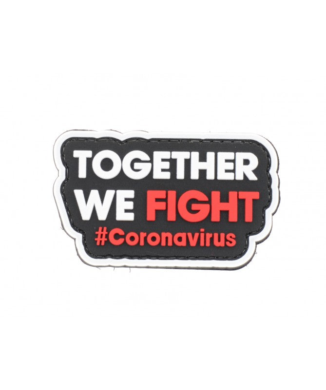 Together We Fight#Coronavirus PVC Patch, Velcro backed Badge. Great for attaching to your field gear, jackets, shirts, pants, jeans, hats or even create your own patch board. Size: 7.5x4.5cm