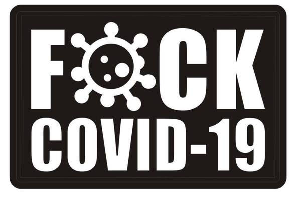 Fuck COVID-19 PVC Patch, Velcro backed Badge. Great for attaching to your field gear, jackets, shirts, pants, jeans, hats or even create your own patch board. Size: 7.5x5cm
