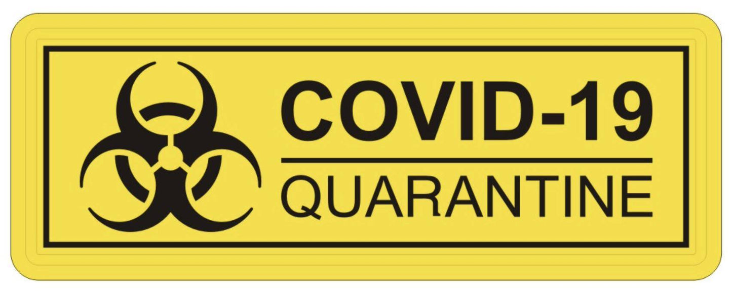 COVID-19 Quarantine PVC Patch