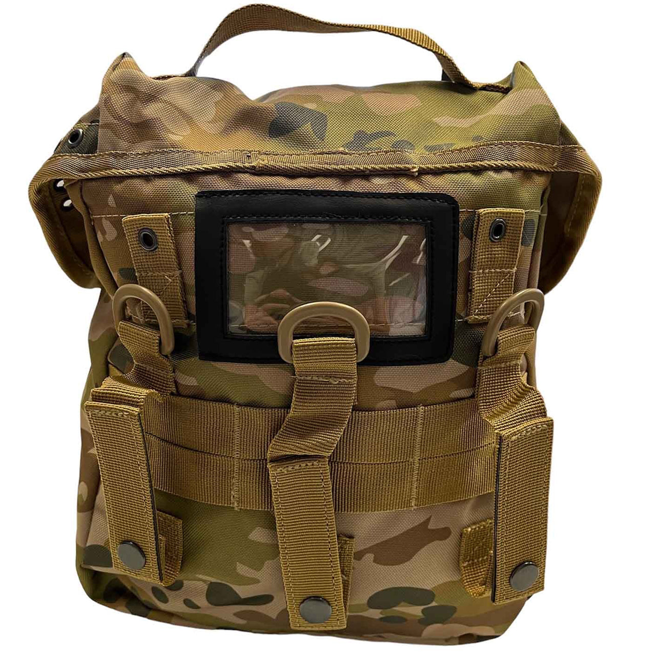 Australian Multicam MOLLE campatible Top loading pouch Internal gusset with drawcord Heavy duty webbing 900D Heavy duty fabric Nylon buckles 7LT capacity www.moralepatches.com.au