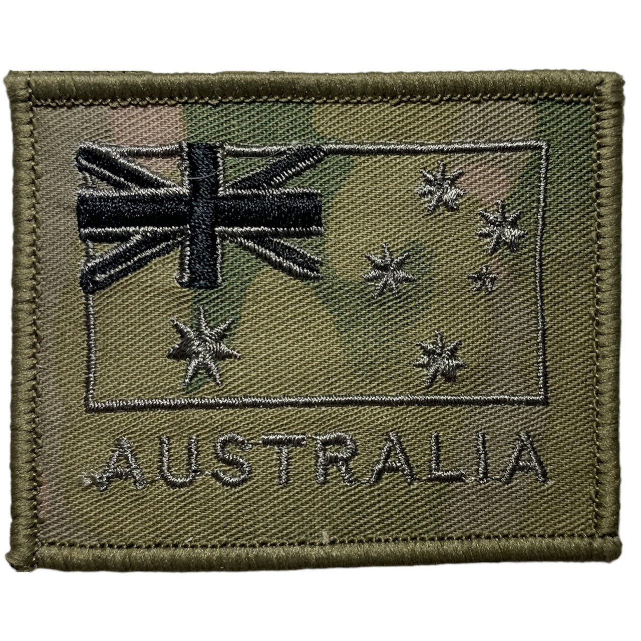 Australian National Flag Patch Multicam Subdued. EMBROIDERY MADE ON THE GOLD COAST Size: 7x5.5cm Please Support Australian Made www.moralepatches.com.au