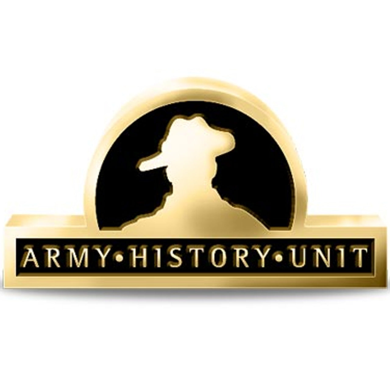 The Army History Unit 20mm full-colour enamel lapel pin. Displayed on a presentation card. This beautiful gold-plated lapel pin will look great on both your jacket and your cap. Specifications: Material: Gold-plated zinc alloy, enamel fill Colour: Black, gold Size: 20mm www.moralepatches.com.au