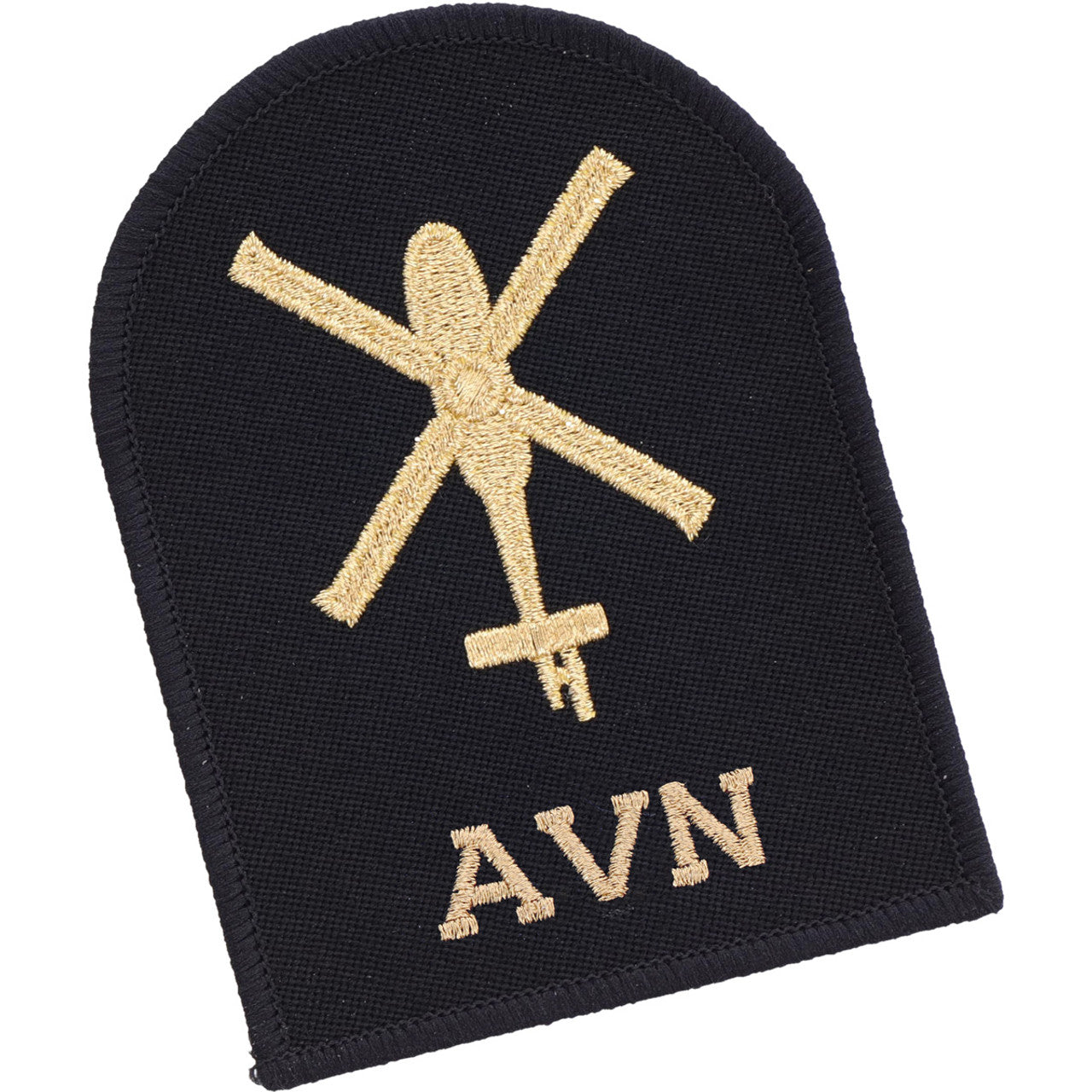Perfectly sized, this Aviation Support Badge has embroidered details ready for wear Specifications: Material: Embroidered details Colour: Black, gold
