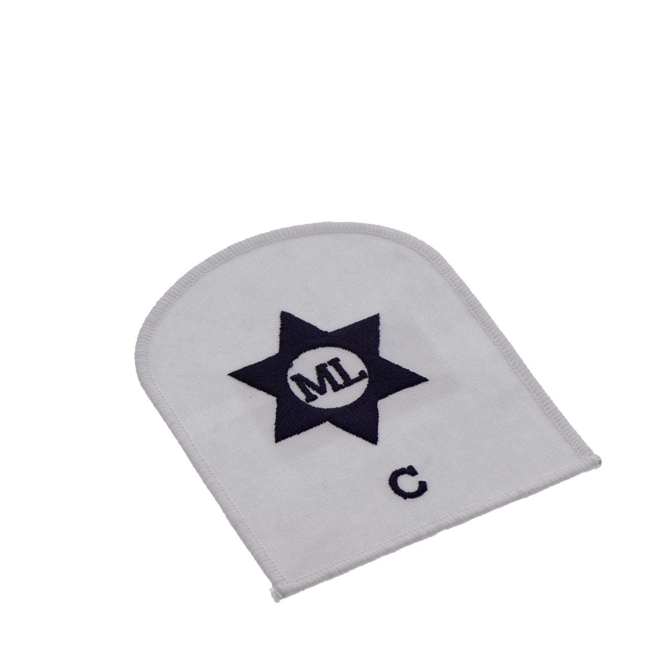 Perfectly sized, this Cook Badge White has embroidered details ready for wear Specifications: Material: Embroidered details Colour: Blue, White