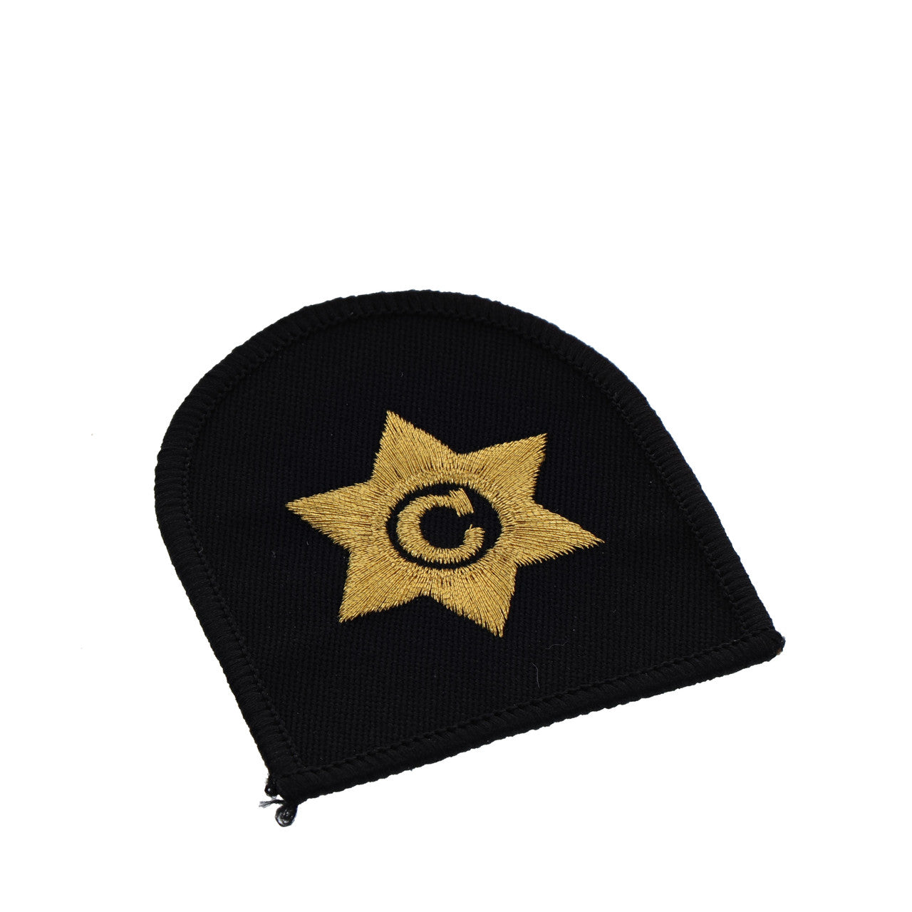 Perfectly sized, this Cook Badge has embroidered details ready for wear Specifications: Material: Embroidered details Colour: Black, gold Size: Standard