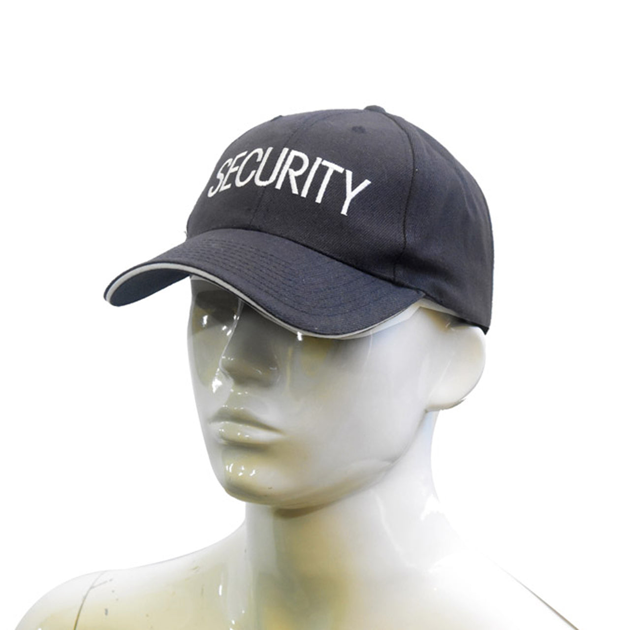 Embroidered “Security” in Front of baseball cap. Colour: Black Material: 100% Cotton Size: One Size Fits all with a sliding size adjuster.