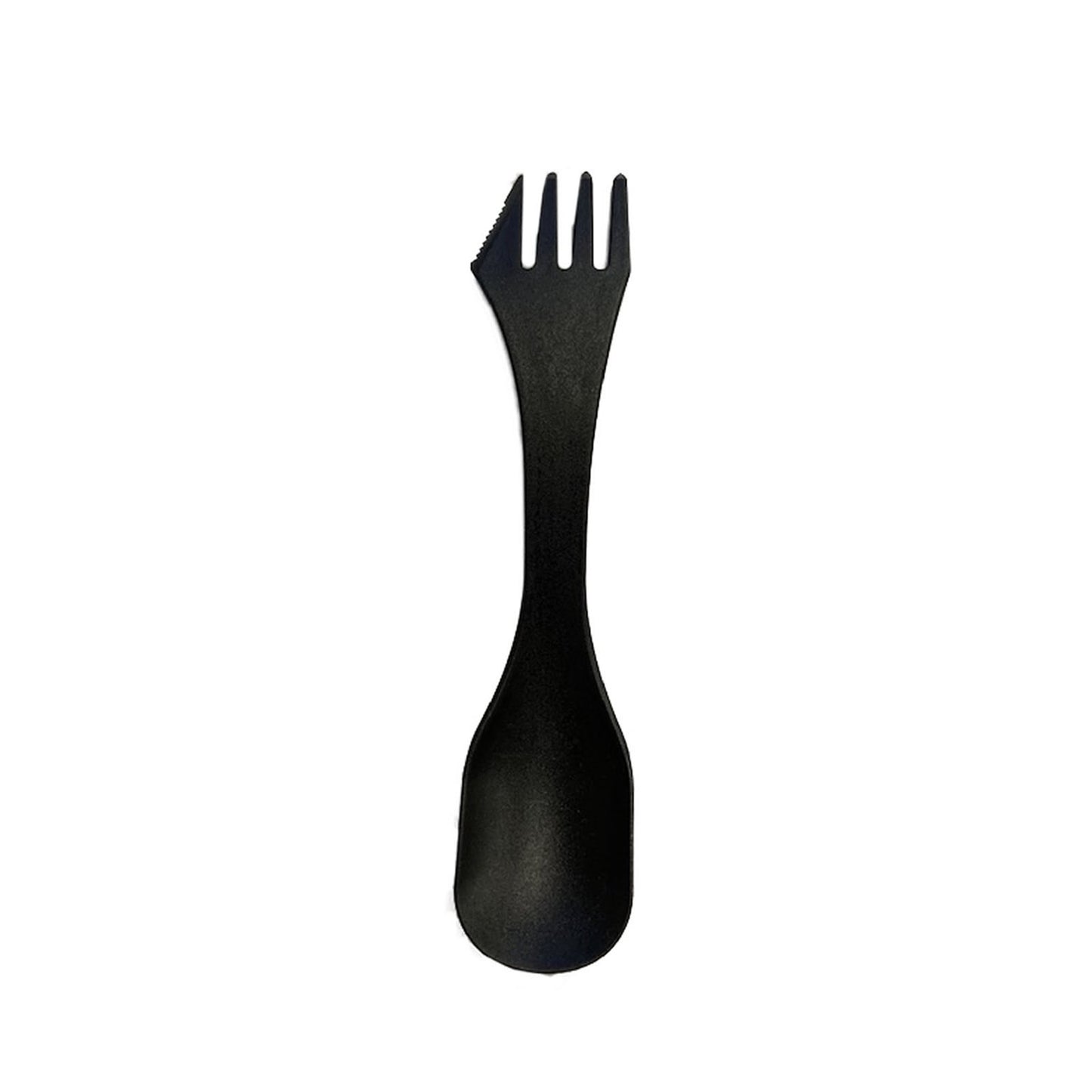 Spoon, knife and fork all in one Great addition to your field kit for military, cadets, scouts, camping and hiking 17cm in length Food grade standard cutlery