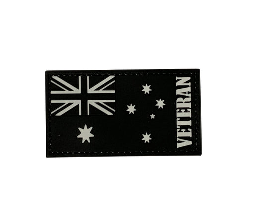 AUSTRALIAN VETERAN PVC PATCH BLACK