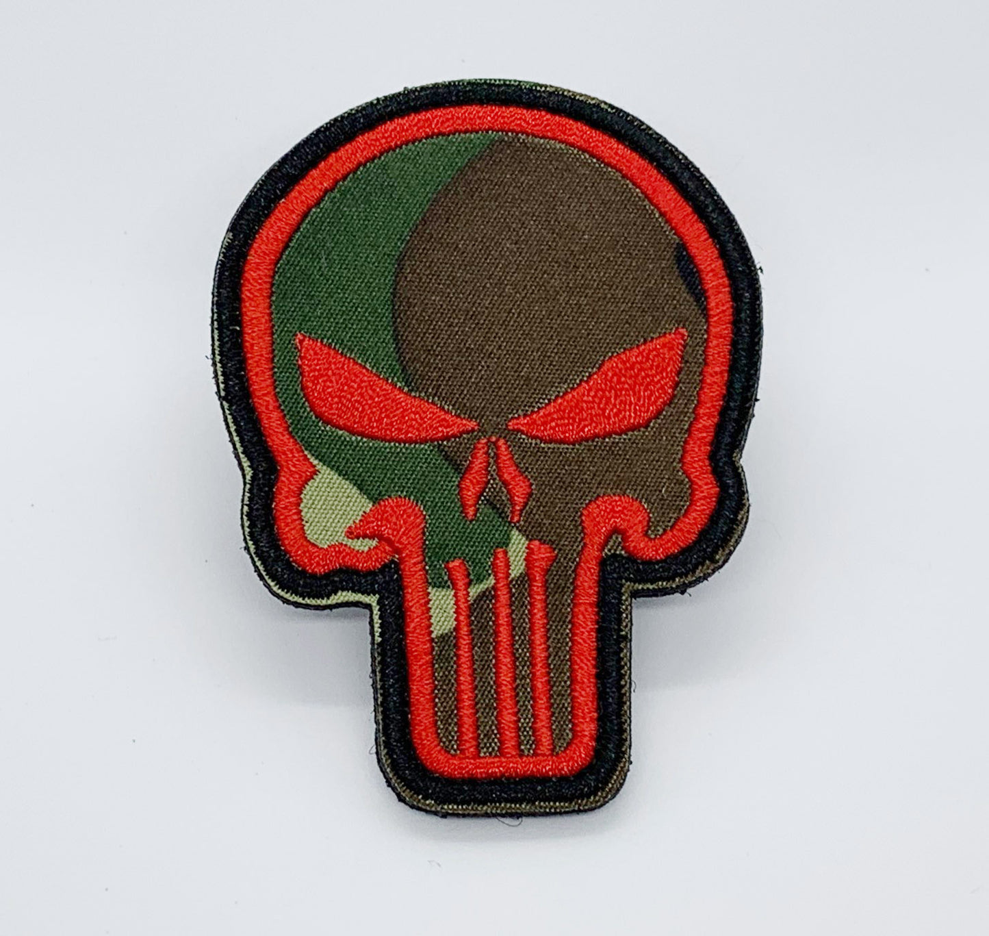 Skull Camo Patch Hook & Loop Size: 6x8cm HOOK AND LOOP BACKED PATCH(BOTH PROVIDED)