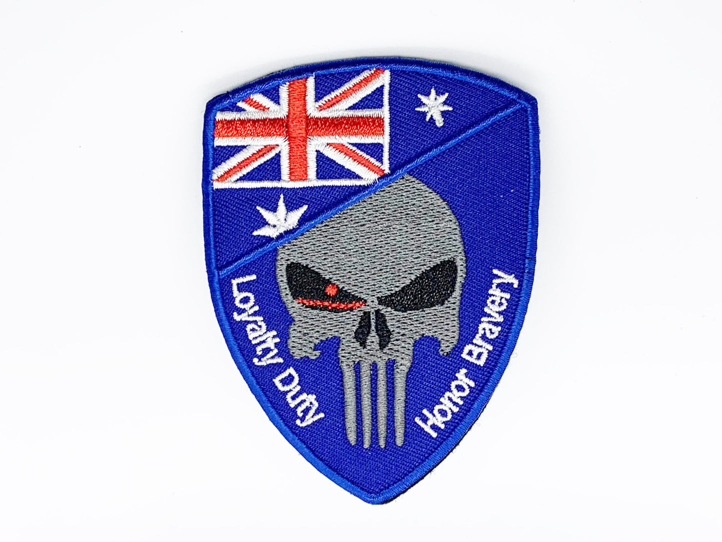 Loyalty Duty Honor Bravery Patch Hook & Loop Size: 9x8cm