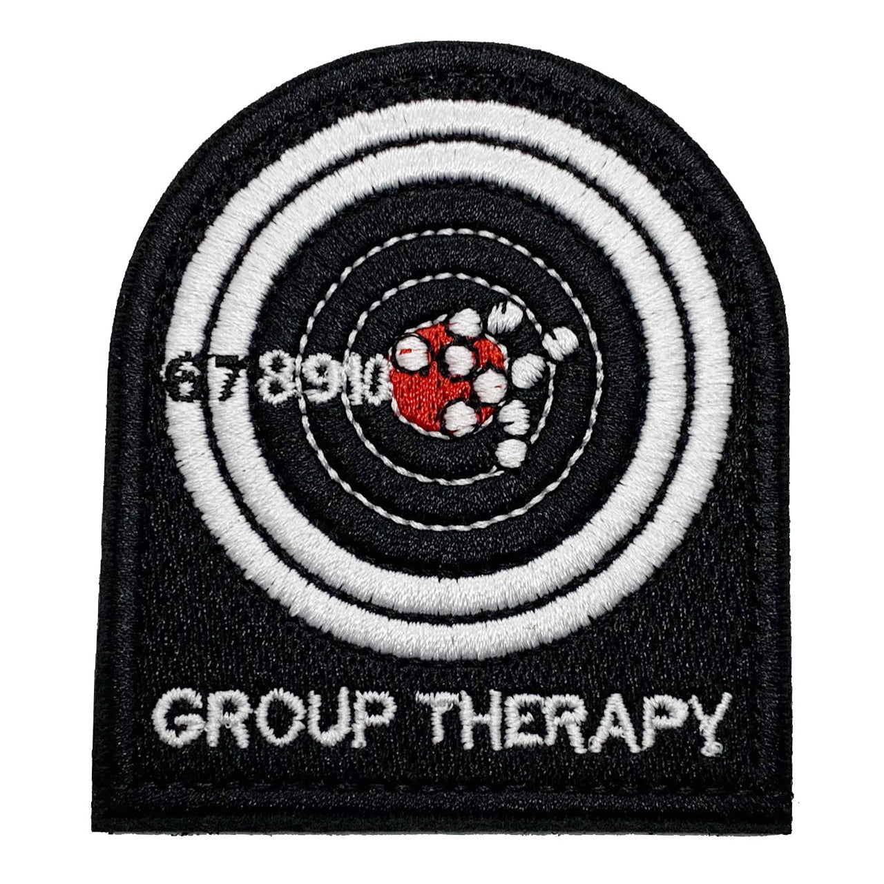 Group Therapy Patch Hook & Loop Size: 7x6cm HOOK AND LOOP BACKED PATCH(BOTH PROVIDED) www.moralepatches.com.au