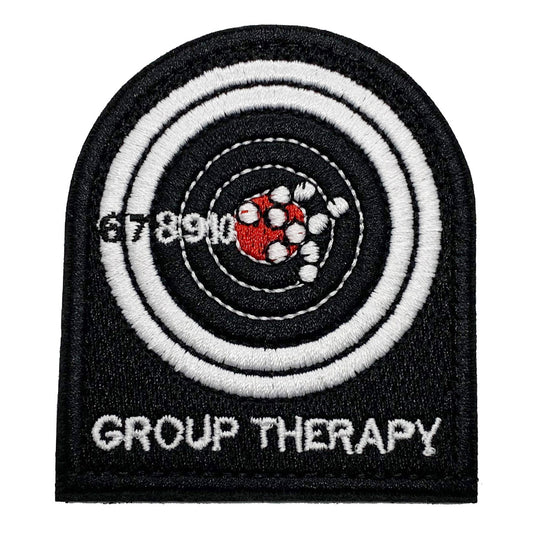 Group Therapy Patch Hook & Loop  Size: 7x6cm   HOOK AND LOOP BACKED PATCH(BOTH PROVIDED) www.moralepatches.com.au