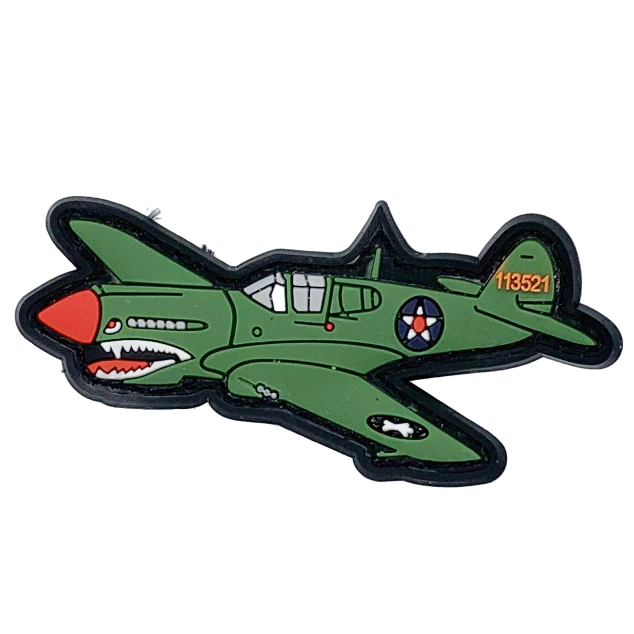 P-40 Warhawk PVC Velcro Backed Patch. Size: 8.5x4cm www.moralepatches.com.au