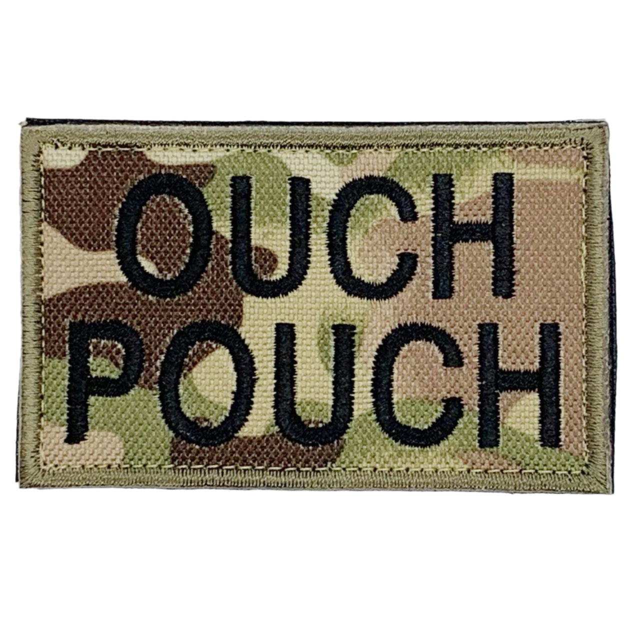 Ouch Pouch Multicam Patch Hook & Loop. Size: 8x5cm HOOK AND LOOP BACKED PATCH(BOTH PROVIDED) www.moralepatches.com.au