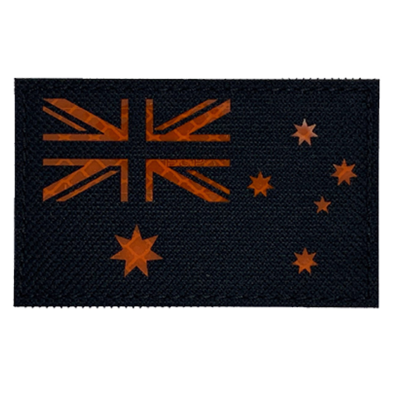 Australian Reflective Laser Cut Patch Hook & Loop Orange Genuine Coldura material Size: 8x5cm HOOK AND LOOP BACKED PATCH(BOTH PROVIDED)