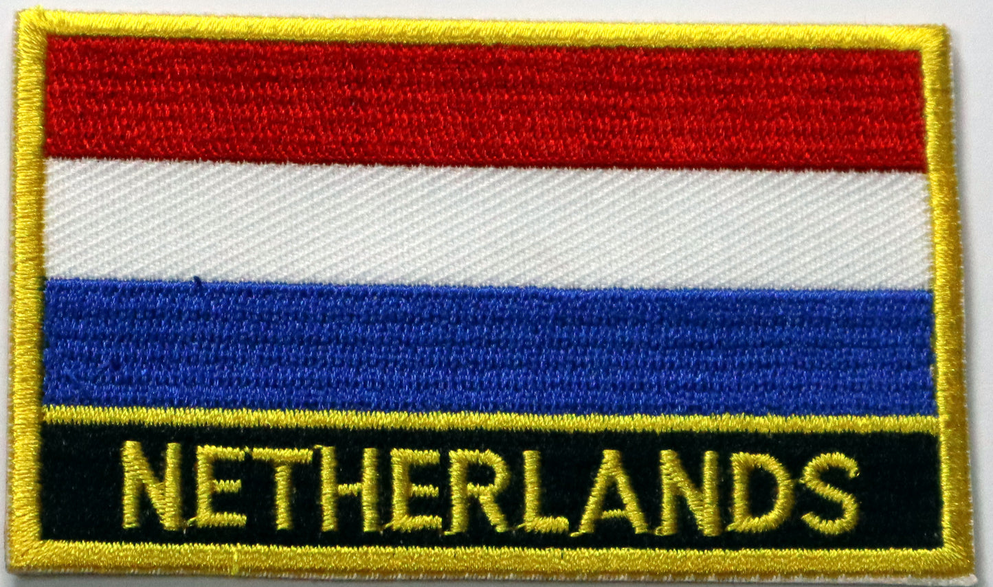 Netherlands Flag Iron On Patch. Great for attaching to your jackets, shirts, pants, jeans, hats. Size: 8x5cm
