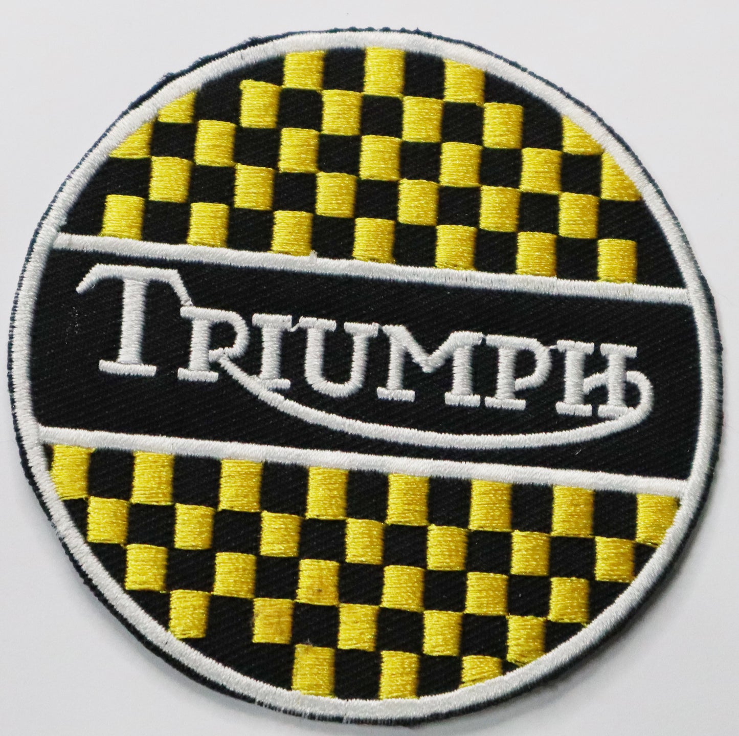 Triumph Iron On Patch. Great for attaching to your jackets, shirts, pants, jeans, hats. Size: 8cm