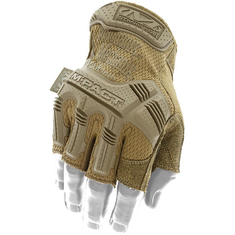 Thermoplastic Rubber (TPR) impact protection meets EN 13594 impact standard. Thermoplastic Rubber (TPR) closure provides a secure fit to your wrist. Breathable TrekDry® keeps hands cool and comfortable. Armortex® palm reinforcement. Fingerless design delivers maximum dexterity. D3O® palm padding absorbs and dissipates high-impact energy. Durable synthetic leather palm. Nylon carrier loops. Machine washable
