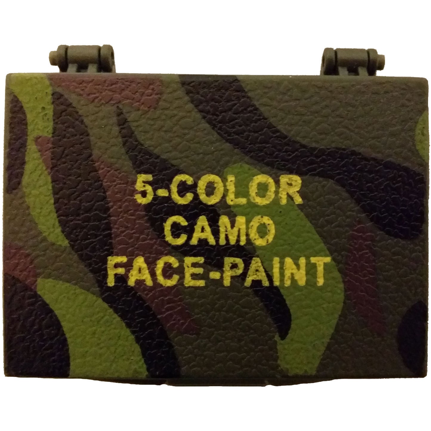 Compact face paint is an essential piece of kit when in the field or on camp There is five colours to choose from in the pack Colours are khaki, tan, brown, olive green and black Face paint is a oil base that comes in a easy to use carry case that has a mounted mirror under the lid