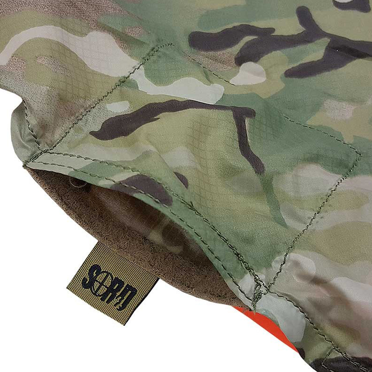 SORD Marker Panel - Lightweight design, only 70 grams - Full size is 58 cm square. - Folded size is 81cm accross the bottom edge, 40cm high. - Velcro loop attachment points for IFF. - Elastic loop points for cyalume's. - Elasticised tie down points on each corner. - Small velcro pocket for adding weight. - One side blaze orange. - One side multicam and can be unfolded to half orange and half multicam. www.moralepatches.com.au