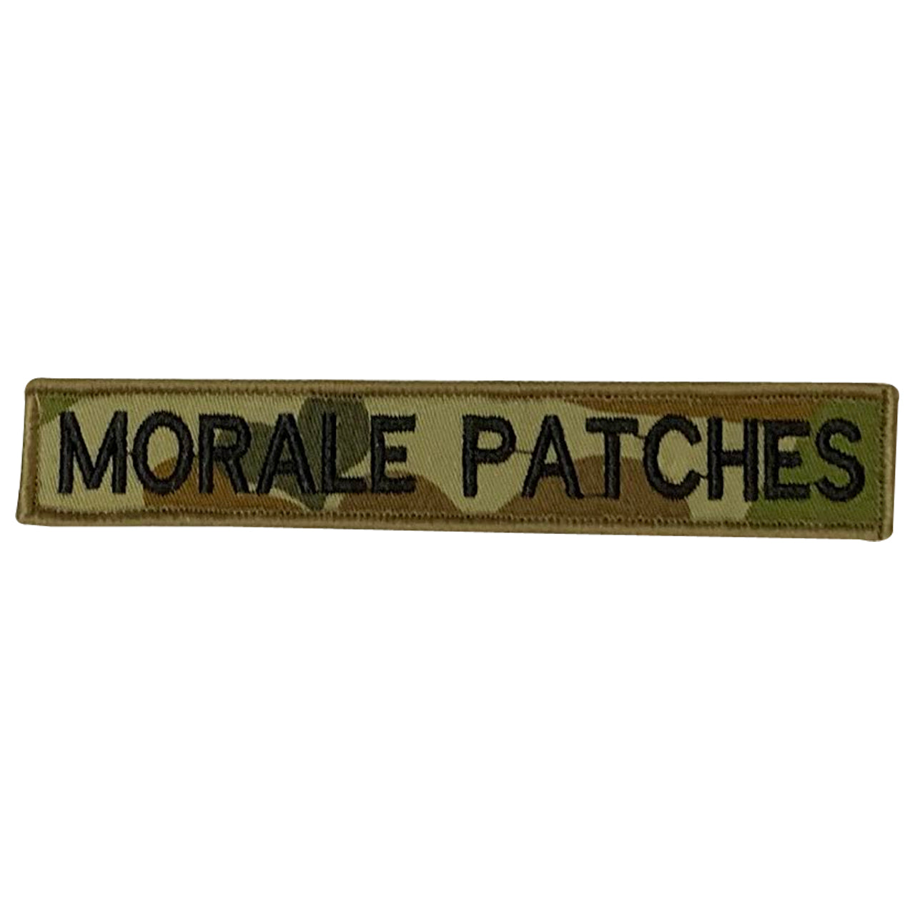 Name tag in Auscam material, size is 2.5cm x 15cm, lettering is 1.5cm in height.  All embroidery is done in upper case letters only as a FYI.  These are great for cadets or even survivalists who love their auscam uniforms.  Don't forget you can even add the velcro backing and use them on your field gear or even dog vests.  Made on the Gold Coast, please support Australian made