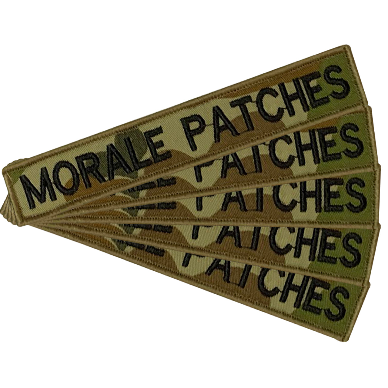 Name tag in Auscam material, size is 2.5cm x 15cm, lettering is 1.5cm in height.  All embroidery is done in upper case letters only as a FYI.  These are great for cadets or even survivalists who love their auscam uniforms.  Don't forget you can even add the velcro backing and use them on your field gear or even dog vests.  Made on the Gold Coast, please support Australian made