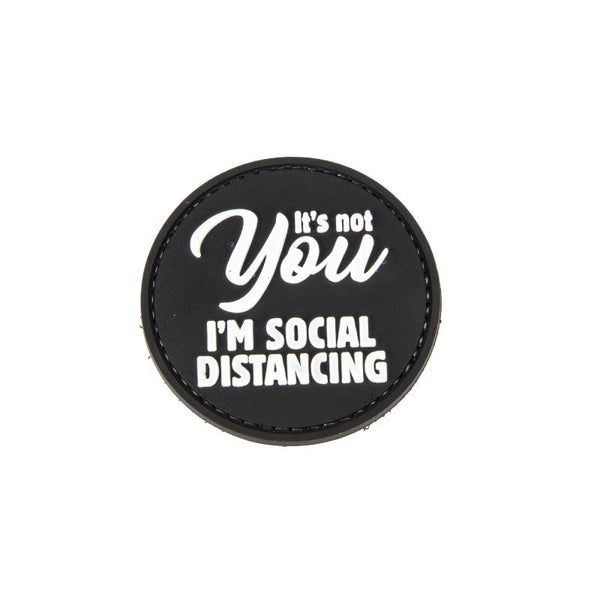 It's not you, I'm Social Distancing PVC Patch, Velcro backed Badge. Great for attaching to your field gear, jackets, shirts, pants, jeans, hats or even create your own patch board. Size: 6cm