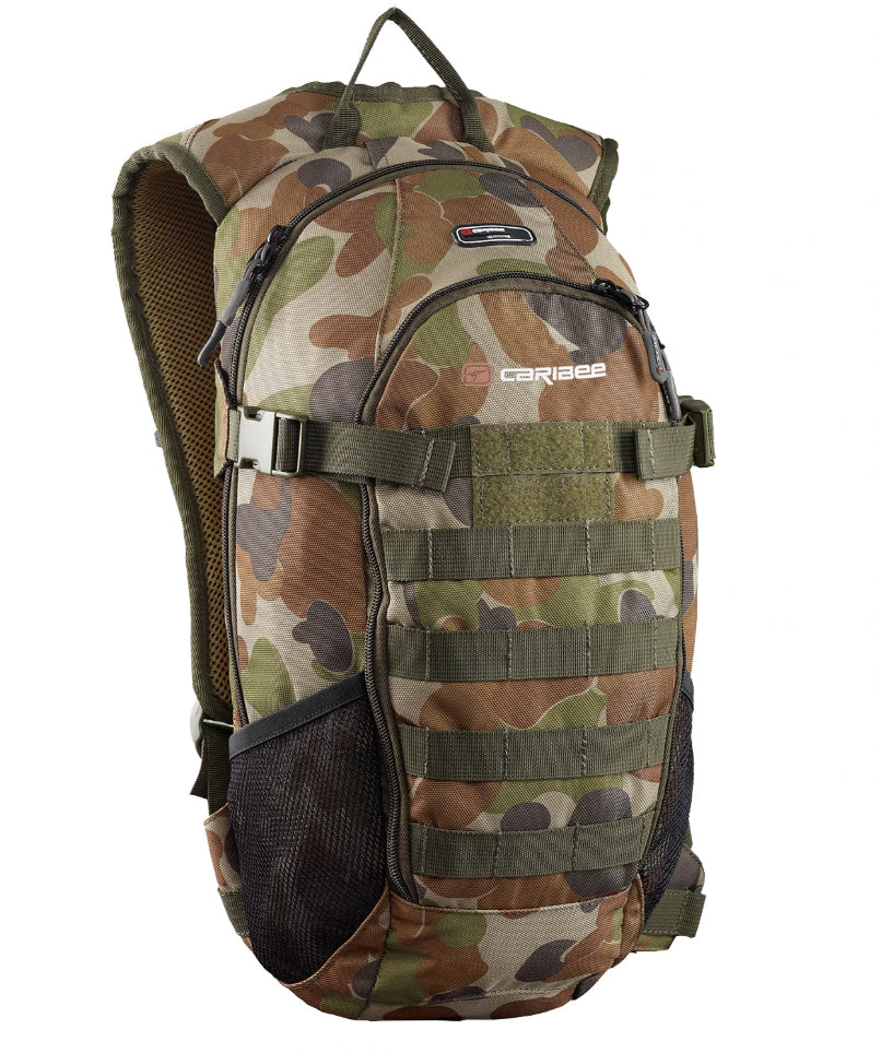The Patriot is a compact and slim line sports backpack ready for outdoor activities. Heavy duty military inspired construction and hydration ready this pack is up to any quick or lightweight adventure. www.moralepatches.com.au