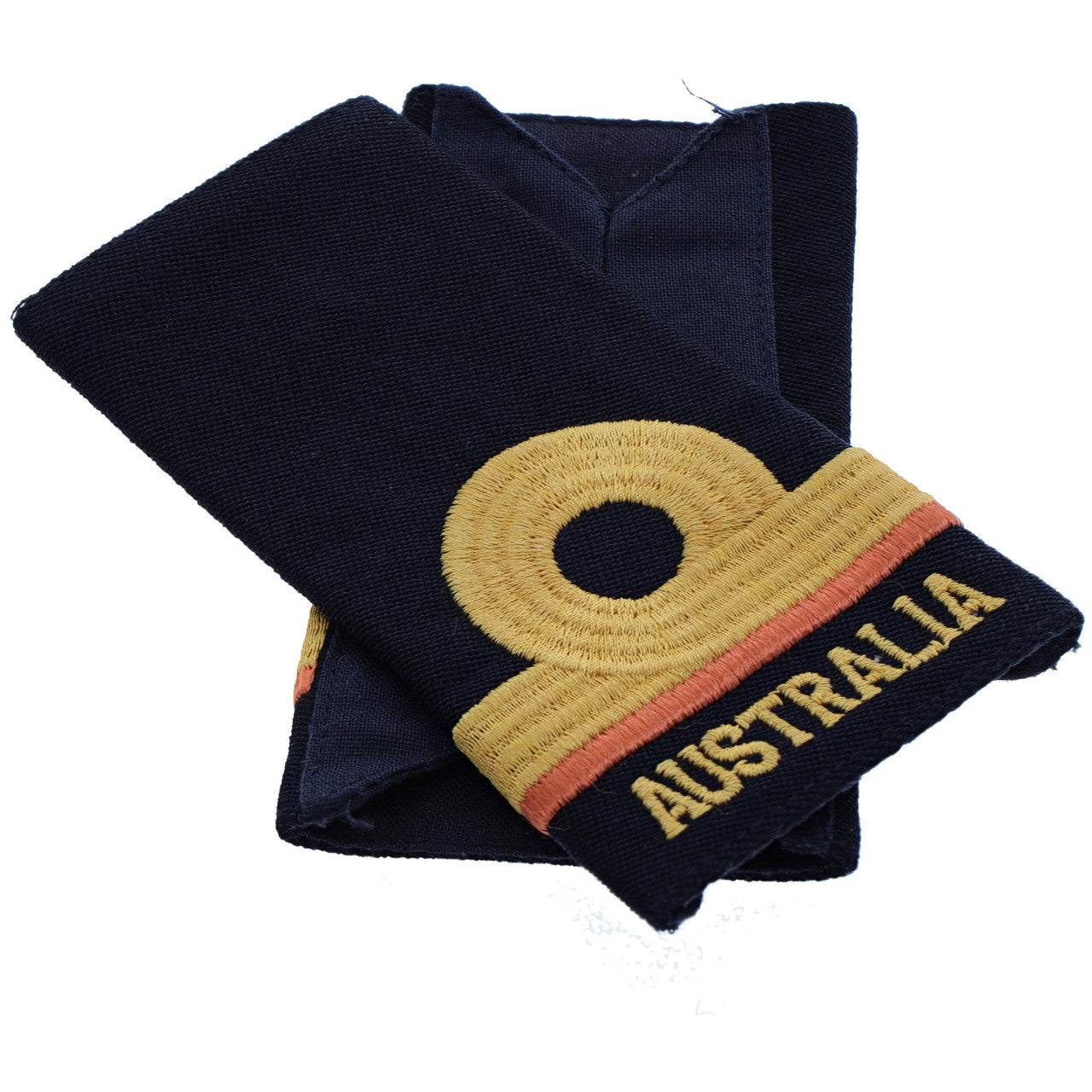 Order this quality Sub Lieutenant Dental Officer Soft Rank Insignia with embroidered detailing this set of two is ready for wear. Order your set now. Specifications: Material: Soft rank insignia, fabric, raised embroidery Colour: Blue, gold, coral Size: Standard