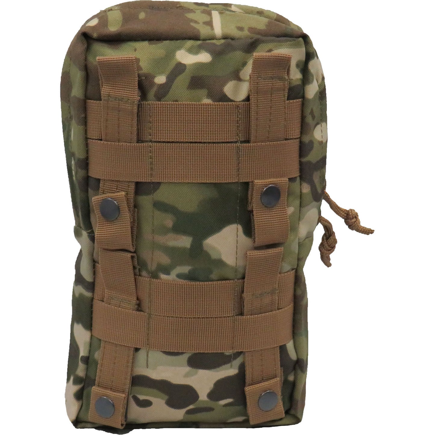 Fully MOLLE compatible Drainage holes on the base Heavy duty 900D 2 coats PU fabric #10 rope pull zips 32x16x8cm