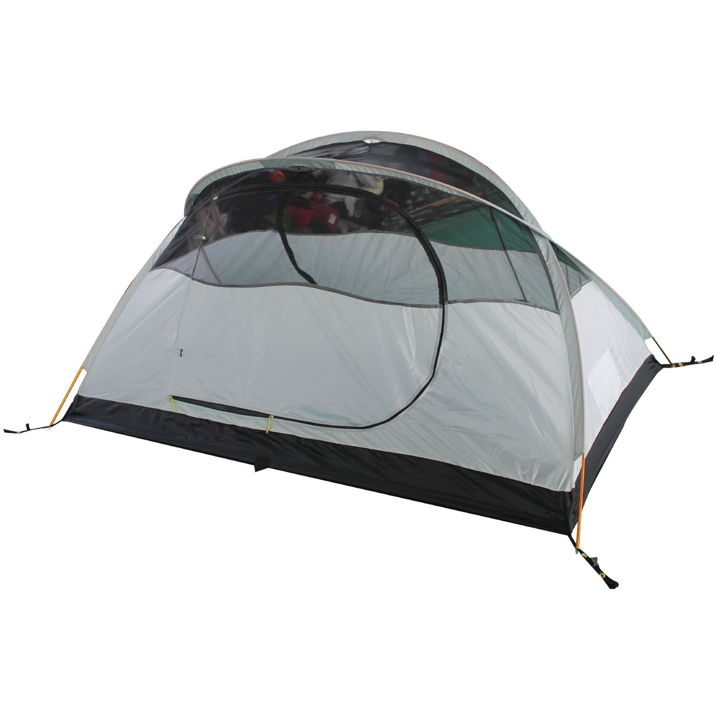 This explore 2 person tent is lightweight and compact great for Camping, Hiking and Backpacking Flysheet: 185T Polyester PU coating 5000mm water head rating Taped seams on fly sheet and floor. Inner: High Quality Mesh Floor: 150D Oxford PU coating 5000mm water head rating Poles: 2 Shock corded Dura-aluminium Poles Outer Bag: 150D Oxford PU waterproof coating, 2 Roomy pockets for equipment Packs down to 50x14cm Set up is 60+130+30cm x 210cm long x 100cm high