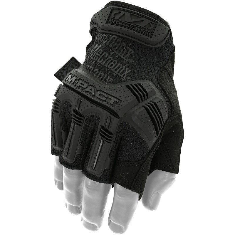 Thermoplastic Rubber (TPR) impact protection meets EN 13594 impact standard. Thermoplastic Rubber (TPR) closure provides a secure fit to your wrist. Breathable TrekDry® keeps hands cool and comfortable. Armortex® palm reinforcement. Fingerless design delivers maximum dexterity. D3O® palm padding absorbs and dissipates high-impact energy. Durable synthetic leather palm. Nylon carrier loops. Machine washable