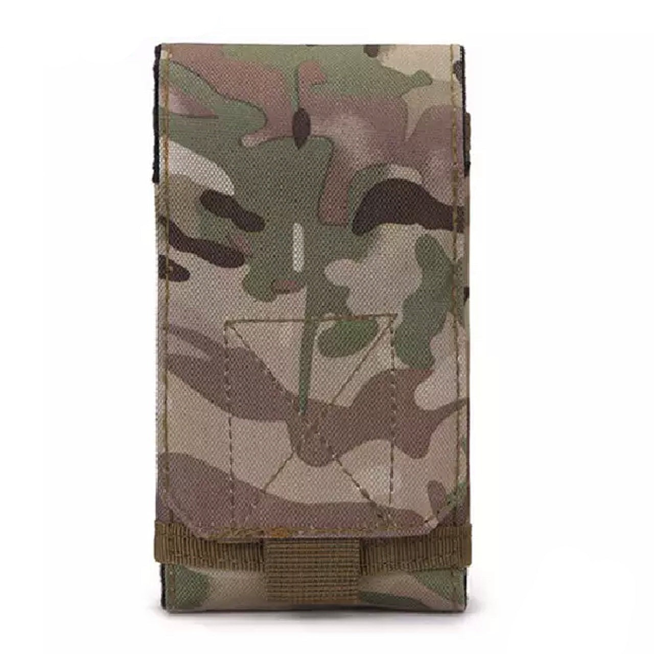 Tactical MOLLE Phone Pouch Multicam 600D lightweight material MOLLE capable Great for cadets, military, hunting, camping, hiking and other outdoor activities 16x8.5x2cm www.moralepatches.com.au