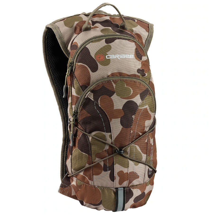 The Caribee Quencher is our mid size hydration backpack that is supplied with a 2L hydration reservoir. The slim line twin compartment design provides enough room for your phone, keys and a possible spray jacket, yet remains small enough not to be in the way when on the move.