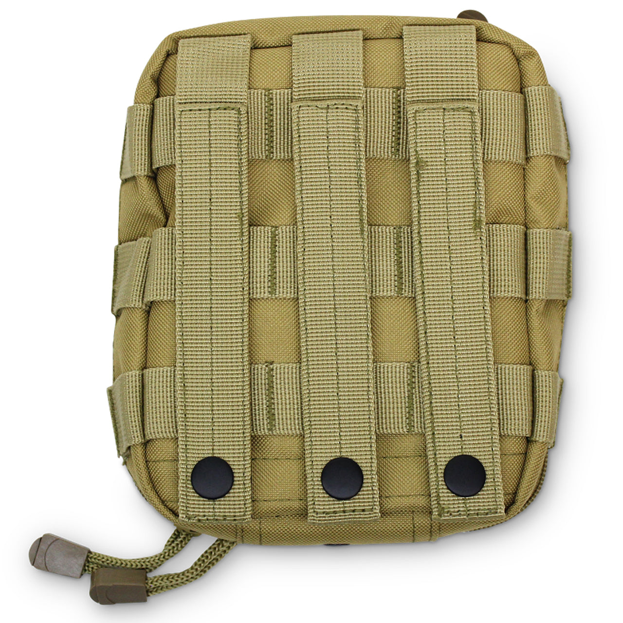 This pouch is perfect for securely organizing and storing smaller items when you're out in the field, ensuring they can be easily accessed and not get lost! 18 x 14 x 5cm 180g. Front flap with internal and external full length zipper pocket. Two double elastic straps in main compartment Internal open pocket on rear panel 4 internal nylon tabs for lanyards/carabiners www.moralepatches.com.au