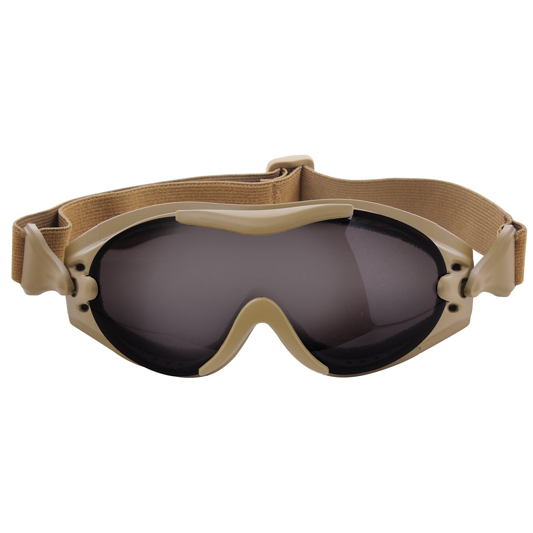 Rothco's SWAT Tec Single Lens Tactical Goggle offers the ultimate in eye protection for high-performance activities. Featuring a durable smoke grey poly-carbonate lens, these goggles are designed with both anti-scratch and anti-fog technology to ensure a clear line of sight, no matter the conditions. www.moralepatches.com.au