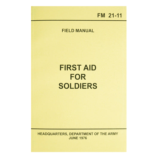 Delve into the depths of military expertise with this First Aid for Soldiers FM21 Manual. This military field manual consists of over 150 pages with detailed illustrations that offer insights into a wide array of topics. www.moralepatches.com.au