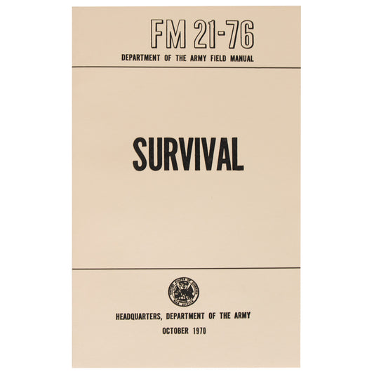 This Survival Manual is the must-have tool for any trip into the great outdoors. The 288-page military survival guide includes navigation, locating food and water, how to start a fire, and other key survival skills every soldier, hiker, and hunter should know. www.moralepatches.com.au