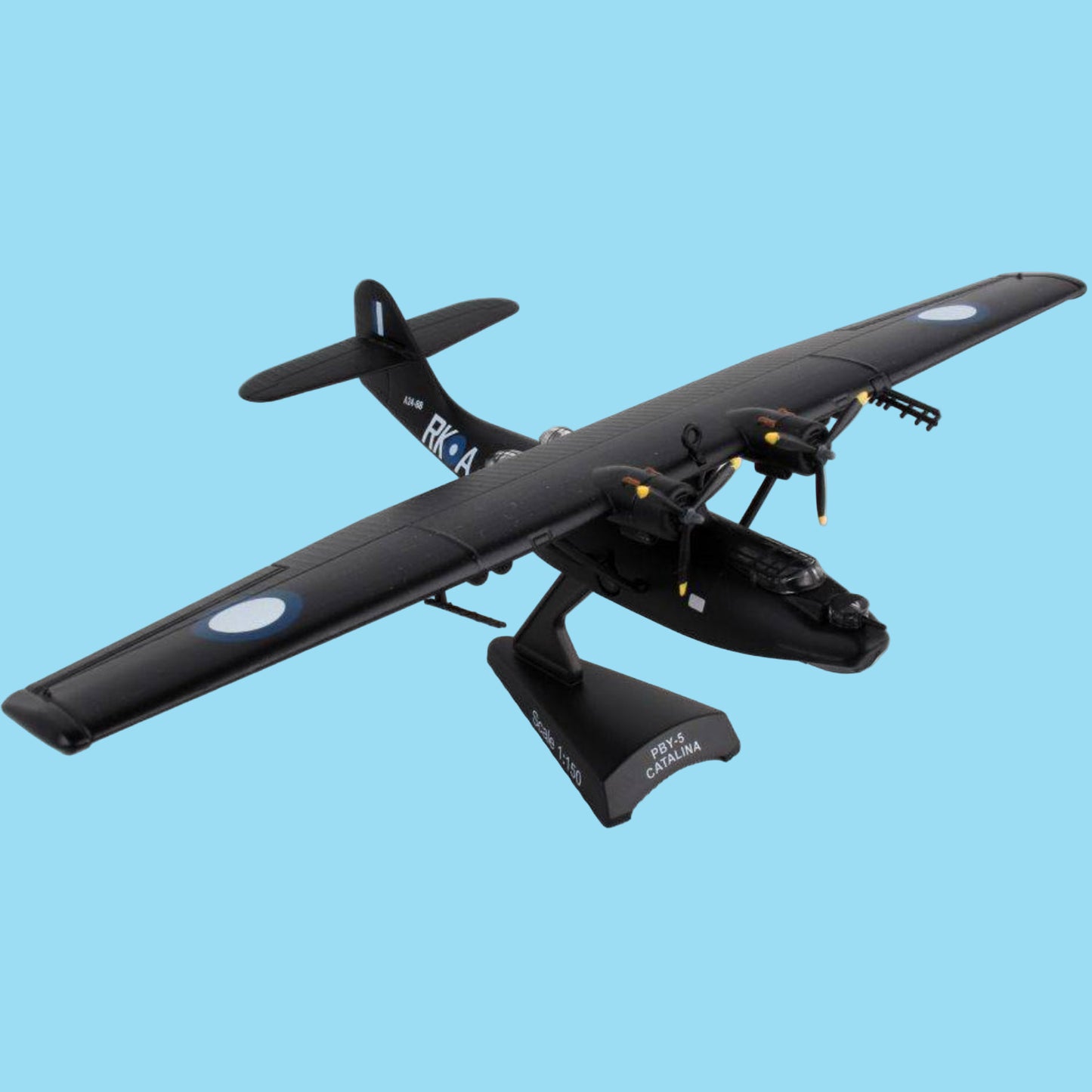 Honour Australia's legendary WWII maritime patrol heritage with this captivating 1/150 scale PBY-5A Catalina "Black Cat" from Postage Stamp. This beautifully detailed collectible celebrates the iconic flying boat that prowled the Pacific skies in RAAF service, capturing its distinctive twin-boom silhouette with authentic period accuracy. www.moralepatches.com.au